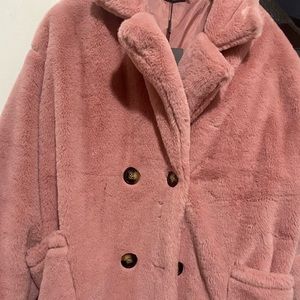 Pink pretty little things fur coat size 20
